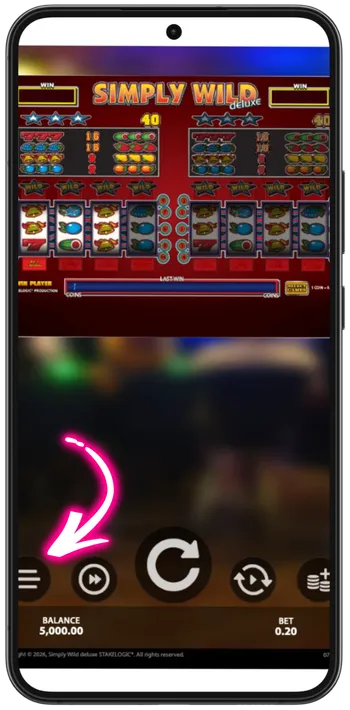 Simply Wild demo rules menu