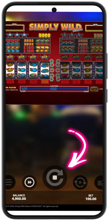 Simply Wild demo spin button
